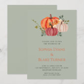 Oranje Paarse en witte pompoen Kaart (Voorkant / Achterkant)