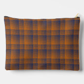 Oranje Paarse Geruite Abstracte Patroon Grote Etui (Achterkant)