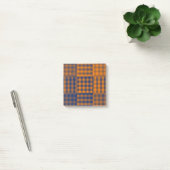 Oranje Paarse Geruite Patchwork Patroon Post-it® Notes (Kantoor)