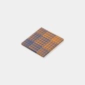 Oranje Paarse Geruite Patchwork Patroon Post-it® Notes (Schuin)