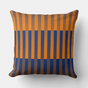 Oranje Paarse Gestreepte Patroon Kussen