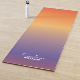 Oranje-Paarse Gradient Yoga Mat met Aangepaste Naa