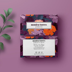 Oranje Paarse Icons van de Boerdveer Visitekaartje