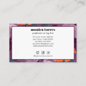 Oranje Paarse Icons van de Boerdveer Visitekaartje (Achterkant)