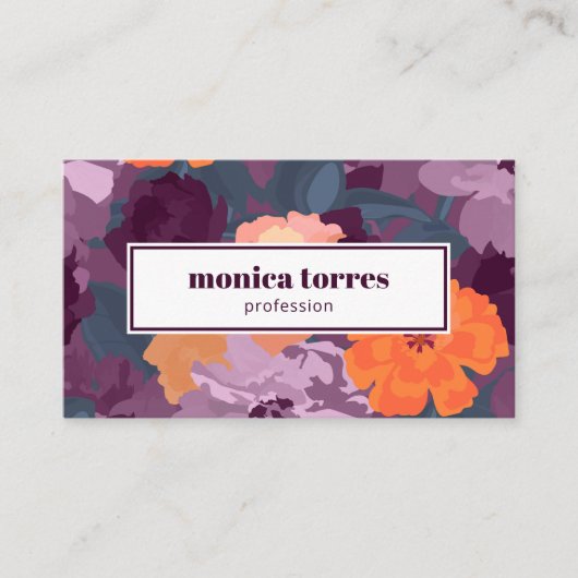 Oranje Paarse Icons van de Boerdveer Visitekaartje (Voorkant)