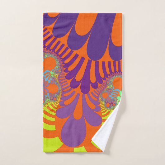 Oranje Paarse mod badkamer handdoek set (Handdoek)
