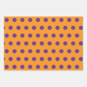Oranje Paarse Polka Dot Circles geometrisch patroo Inpakpapier Vel (Voorkant 2)
