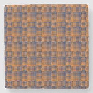 Oranje Paarse Rut Abstract Patroon Stenen Onderzetter