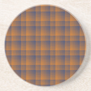 Oranje Paarse Rut Abstract Patroon Zandsteen Onderzetter