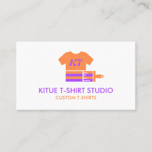 Oranje Paarse Schilder Transfer Kleding Apparels Visitekaartje