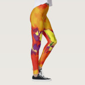 Oranje Paarse schildpad Leggings (Rechts)