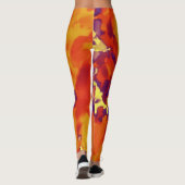 Oranje Paarse schildpad Leggings (Achterkant)