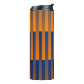 Oranje Paarse Strepen Patroon Thermosbeker (Gedraaid links)