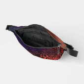 Oranje Paarse Sunset tonen Bloemenpatroon Heuptasje (Open)