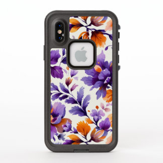 Oranje & Paarse Waterverf Bloemen