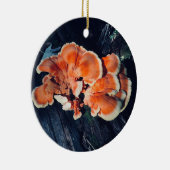 Oranje paddenstoelcirkel keramisch ornament (Rechts)