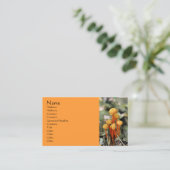 Oranje paddenstoelen Natuur Fotografie Visitekaart Visitekaartje (Staand voorkant)