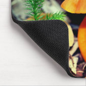 Oranje paddenstoelen Natuur Muismat (Hoek)