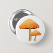 Oranje paddenstoelen ronde button 5,7 cm (Voorkant /achterkant)