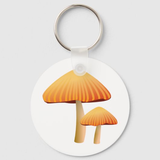 Oranje paddenstoelen sleutelhanger (Voorkant)