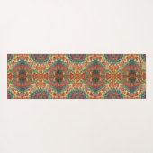 oranje paddenstoelen yoga-mat yogamat (Achterkant (horizontaal))