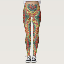 oranje paddenstoelleggings leggings