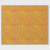 oranje paislestpapier cadeaupapier (Vlak)