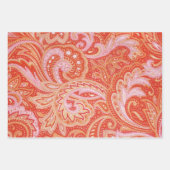 Oranje Paisley Inpakpapier Vel (Voorkant 2)