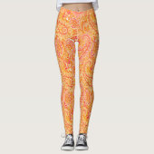 Oranje Paisley Leggings (Voorkant)