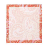 Oranje Paisley Notitieblok (Voorkant)