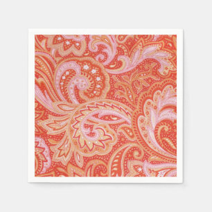 Oranje Paisley Servetten