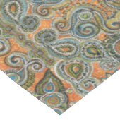 oranje paisleytafellade tafelkleed (Gekanteld)