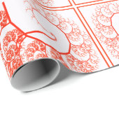 Oranje paletboomstructuur Abstract kunstpatroon Cadeaupapier (Rol Hoek)