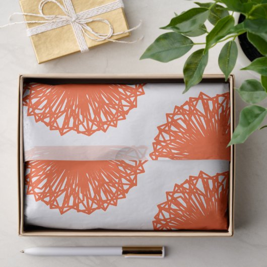 Oranje paletsphere Abstracte kunst Tissuepapier (Geschenk)