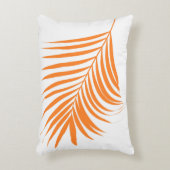 Oranje palmboom blad kuststrand tropische kunst accent kussen (Voorkant(Verticaal))