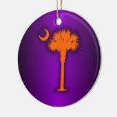 Oranje Palmetto Keramisch Ornament (Links)