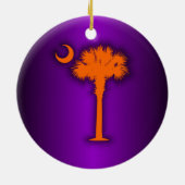 Oranje Palmetto Keramisch Ornament (Achterkant)