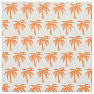 Oranje palmstructuur stof