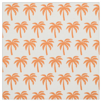 Oranje palmstructuur stof