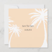 Oranje palmweduwen bewaren de datum save the date (Voorkant)