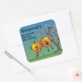 Oranje Pals Grappige Cartoon Marmalade Jelly en me Vierkante Sticker (Envelop)