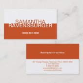 Oranje paneel visitekaartje (Voorkant / Achterkant)