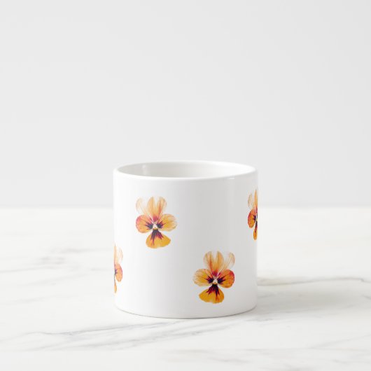 oranje paniekjes espresso kop (Voorkant)