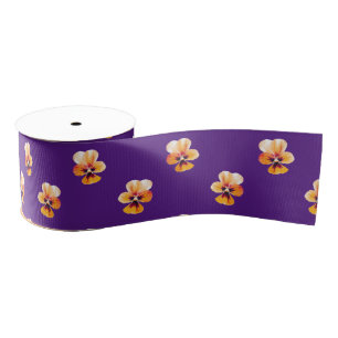 oranje paniekjes grosgrain lint