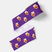 oranje paniekjes grosgrain lint (Achterkant)