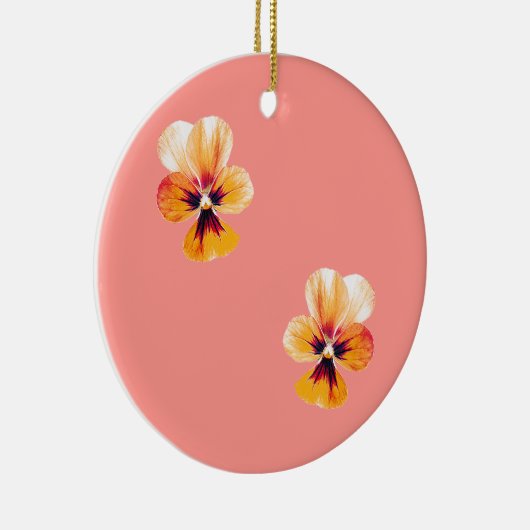 oranje paniekjes keramisch ornament (Rechts)