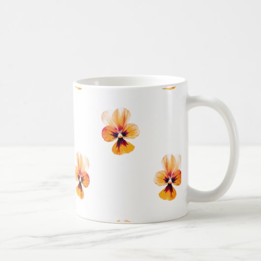 oranje paniekjes koffiemok (Rechts)