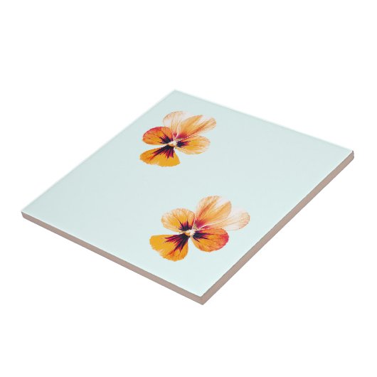 oranje paniekjes tegeltje (Zijkant)