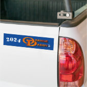 Oranje papa 2024 Bumpersticker (Op Truck)