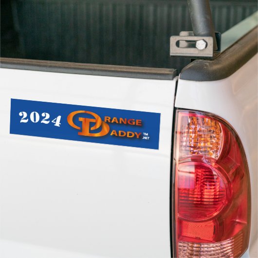 Oranje papa 2024 Bumpersticker (Op Truck)
